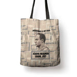 Kwame Nkrumah Tote Bag with Raised Fist Design and Independence Quote Ghana 1957 Tribute - African Pride
