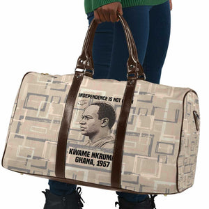 Kwame Nkrumah Travel Bag with Raised Fist Design and Independence Quote Ghana 1957 Tribute - African Pride