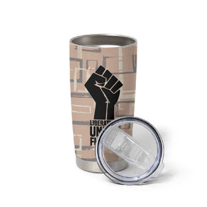Kwame Nkrumah Tumbler Cup with Raised Fist Design and Independence Quote Ghana 1957 Tribute - African Pride