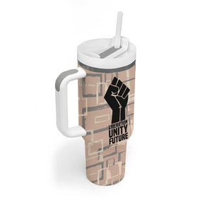 Kwame Nkrumah Tumbler With Handle with Raised Fist Design and Independence Quote Ghana 1957 Tribute - African Pride