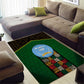 Mali Map Area Rug Vulture in Gliding Flight - African Patterns Design