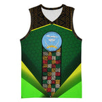 Mali Map Basketball Jersey Vulture in Gliding Flight - African Patterns Design TS04