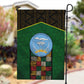 Mali Map Garden Flag Vulture in Gliding Flight - African Patterns Design