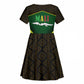 Mali Map Kid Short Sleeve Dress Vulture in Gliding Flight - African Patterns Design