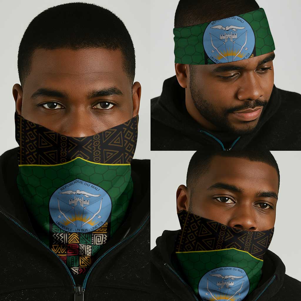 Mali Map Neck Gaiter Vulture in Gliding Flight - African Patterns Design TS04