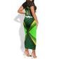 Mali Map Short Sleeve Bodycon Dress Vulture in Gliding Flight - African Patterns Design TS04