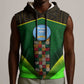 Mali Map Sleeveless Hoodie Vulture in Gliding Flight - African Patterns Design - African Pride