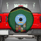 Mali Map Spare Tire Cover Vulture in Gliding Flight - African Patterns Design