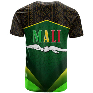 Mali Map T shirt Vulture in Gliding Flight - African Patterns Design
