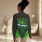 Mali Map Women Casual Shirt Vulture in Gliding Flight - African Patterns Design