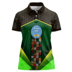 Mali Map Women Polo Shirt Vulture in Gliding Flight - African Patterns Design