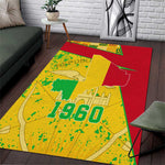 Mali in My Heart Area Rug Map with National Flag Colors