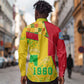 Mali in My Heart Long Sleeve Button Shirt Map with National Flag Colors