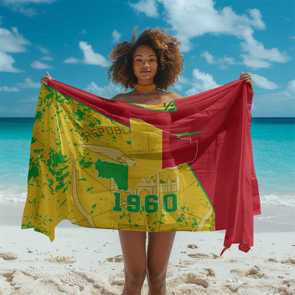 Mali in My Heart Sarong Map with National Flag Colors