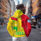 Mali in My Heart Zip Hoodie Map with National Flag Colors