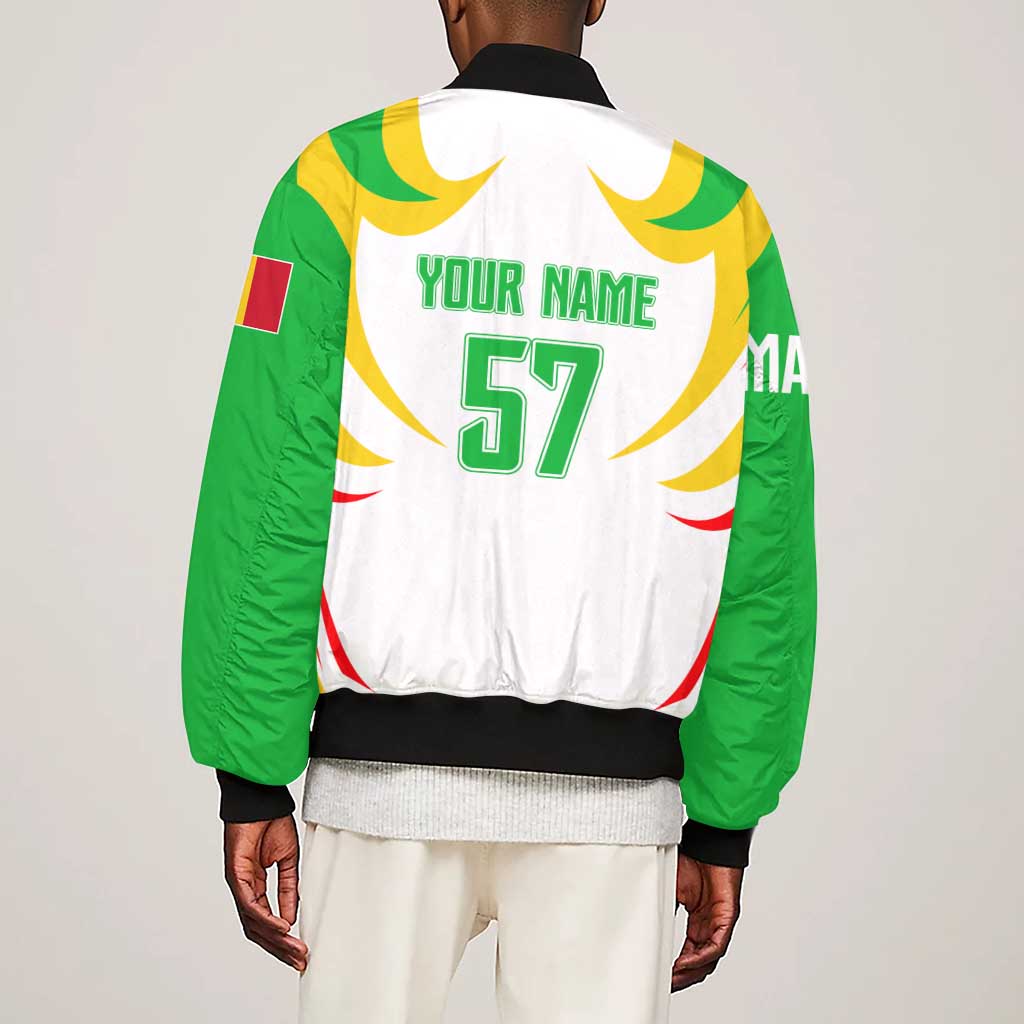 Mali Les Aigles Football Sleeve Zip Bomber Jacket Eagles Sporty Style