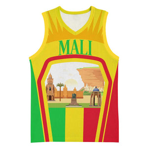I Love Mali Basketball Jersey Famous Tourist Destinations TS04