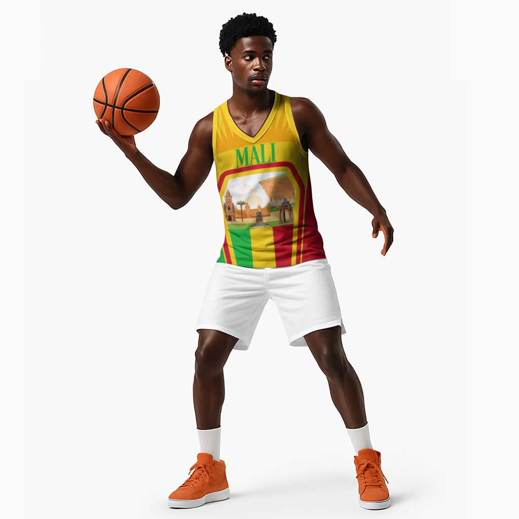 I Love Mali Basketball Jersey Famous Tourist Destinations TS04