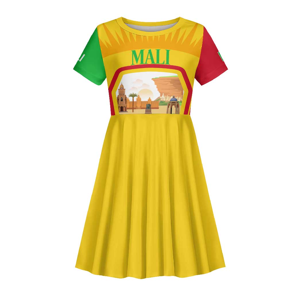 I Love Mali Kid Short Sleeve Dress Famous Tourist Destinations