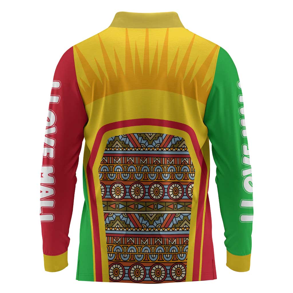 I Love Mali Long Sleeve Polo Shirt Famous Tourist Destinations