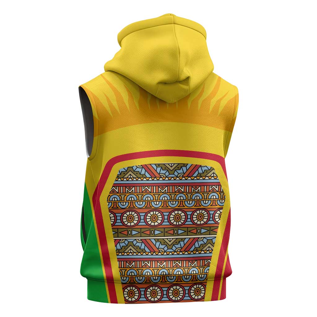 I Love Mali Sleeveless Zip Hoodie Famous Tourist Destinations - African Pride