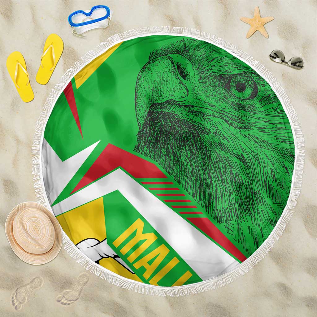 Mali Vulture Eagles Beach Blanket African Pattern Flag Color