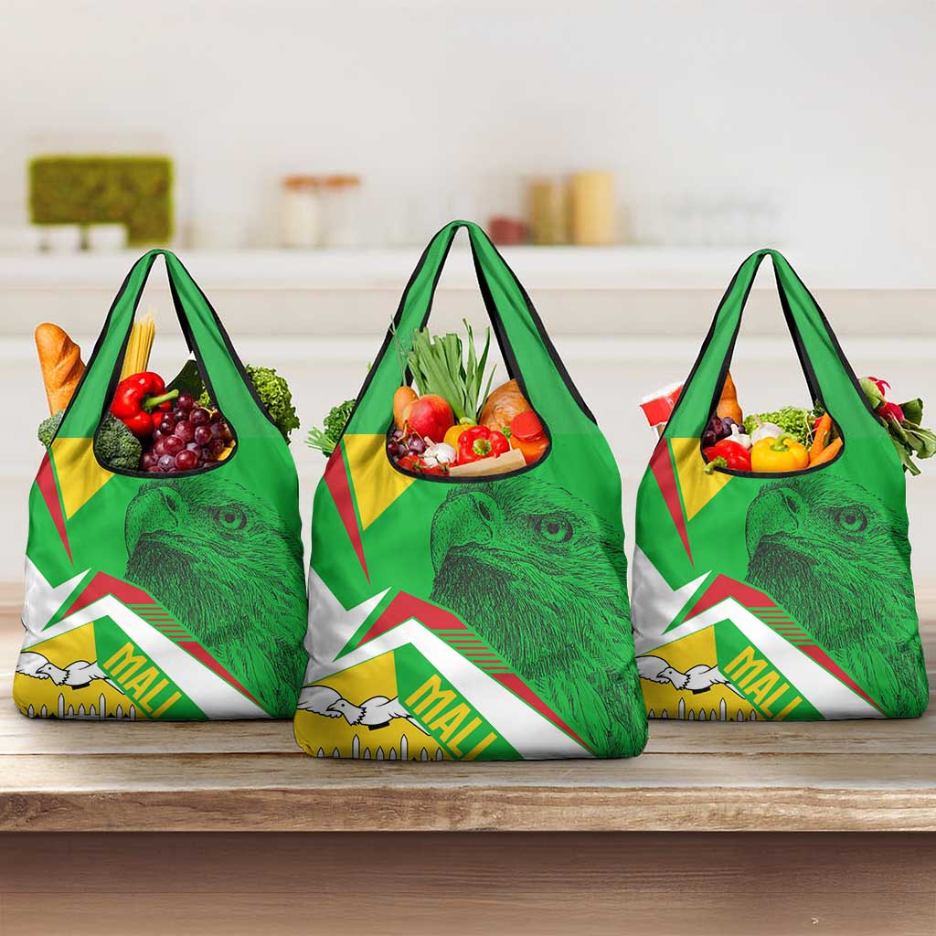 Mali Vulture Eagles Grocery Bag African Pattern Flag Color