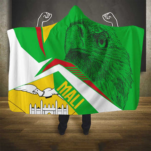 Mali Vulture Eagles Hooded Blanket African Pattern Flag Color