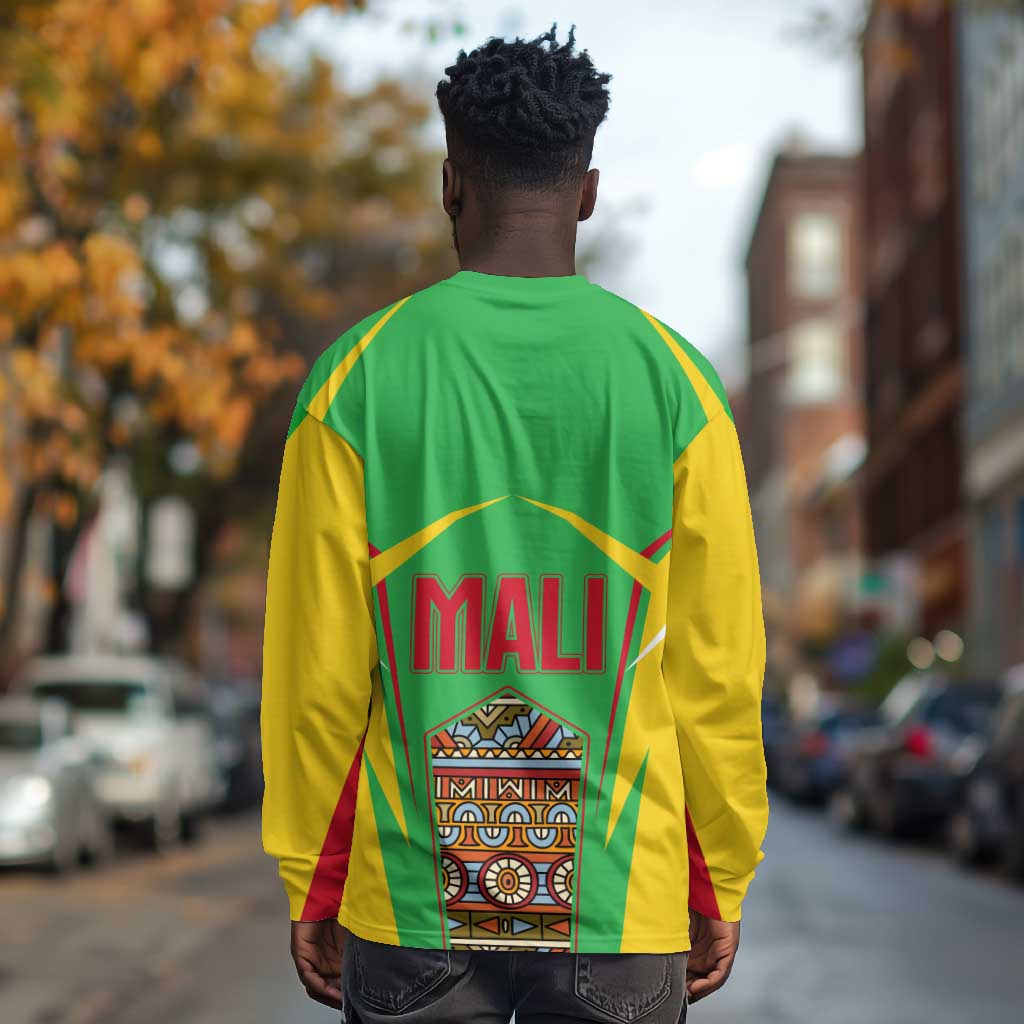 Mali Vulture Eagles Long Sleeve Shirt African Pattern Flag Color