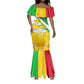 Mali Vulture Eagles Mermaid Dress African Pattern Flag Color
