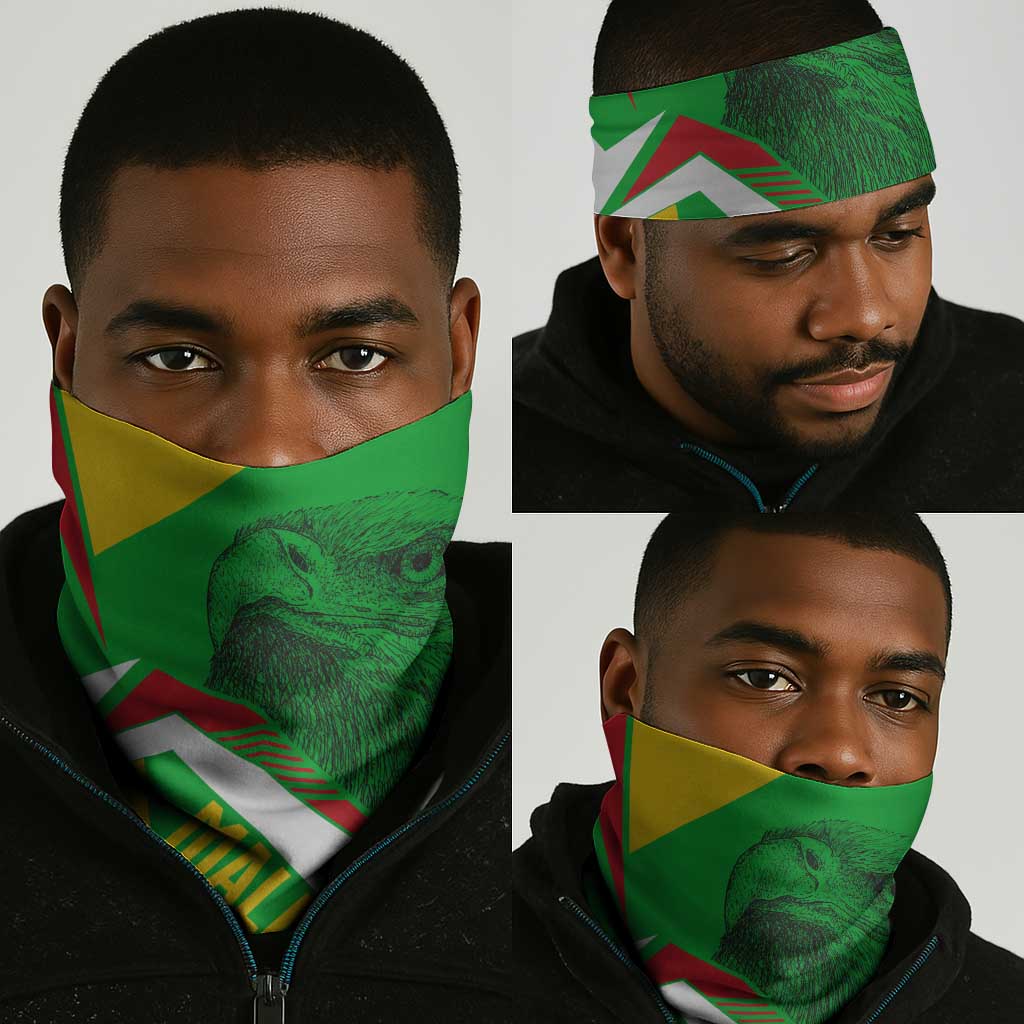 Mali Vulture Eagles Neck Gaiter African Pattern Flag Color TS04