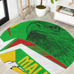 Mali Vulture Eagles Round Carpet African Pattern Flag Color