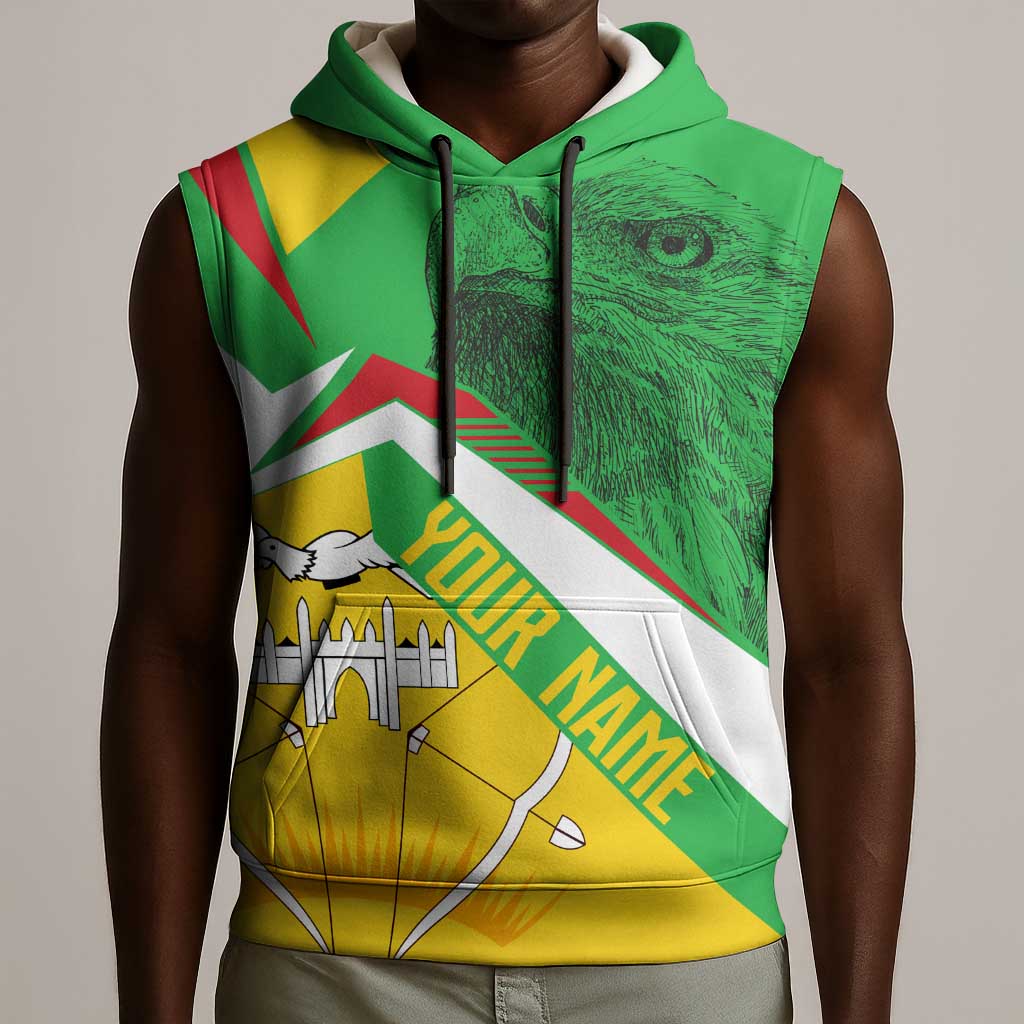 Mali Vulture Eagles Sleeveless Hoodie African Pattern Flag Color - African Pride