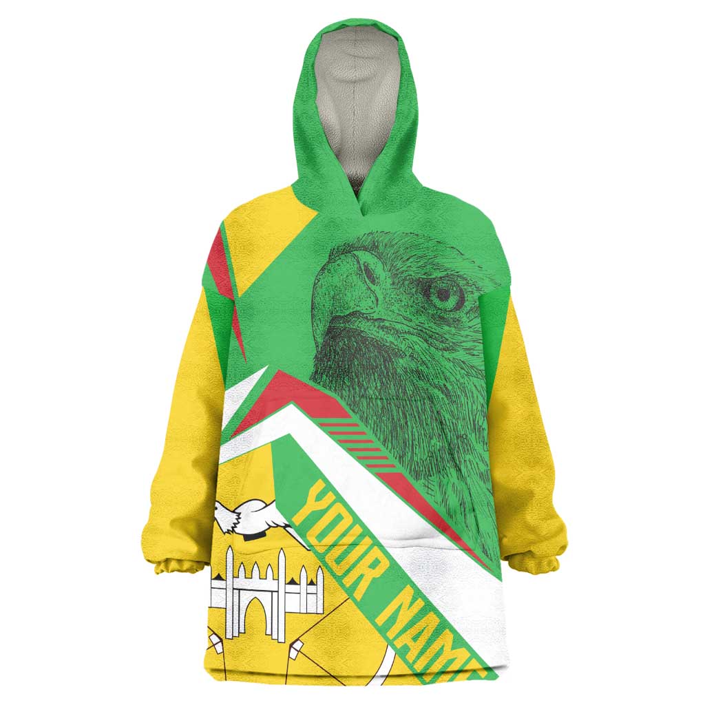 Mali Vulture Eagles Wearable Blanket Hoodie African Pattern Flag Color