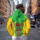 Mali Vulture Eagles Zip Hoodie African Pattern Flag Color