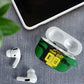 Personalized Senegal Football Lion AirPods Case Fierce Roaring Lion Soccer Art With Senegal Flag