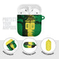 Personalized Senegal Football Lion AirPods Case Fierce Roaring Lion Soccer Art With Senegal Flag