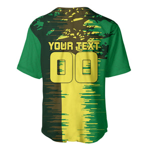 Personalized Senegal Football Lion Baseball Jersey Fierce Roaring Lion Soccer Art With Senegal Flag
