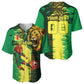 Personalized Senegal Football Lion Baseball Jersey Fierce Roaring Lion Soccer Art With Senegal Flag