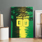 Personalized Senegal Football Lion Canvas Wall Art Fierce Roaring Lion Soccer Art With Senegal Flag