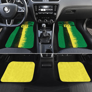 Personalized Senegal Football Lion Car Mats Fierce Roaring Lion Soccer Art With Senegal Flag