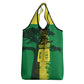 Personalized Senegal Football Lion Grocery Bag Fierce Roaring Lion Soccer Art With Senegal Flag
