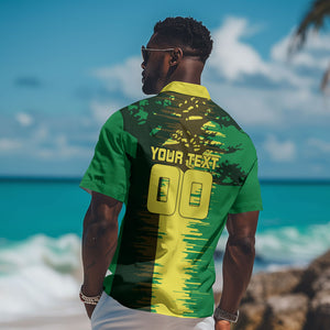 Personalized Senegal Football Lion Hawaiian Shirt Fierce Roaring Lion Soccer Art With Senegal Flag