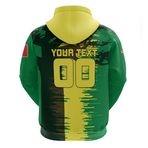 Personalized Senegal Football Lion Hoodie Fierce Roaring Lion Soccer Art With Senegal Flag