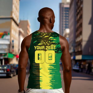 Personalized Senegal Football Lion Men Tank Top Fierce Roaring Lion Soccer Art With Senegal Flag
