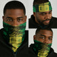 Personalized Senegal Football Lion Neck Gaiter Fierce Roaring Lion Soccer Art With Senegal Flag