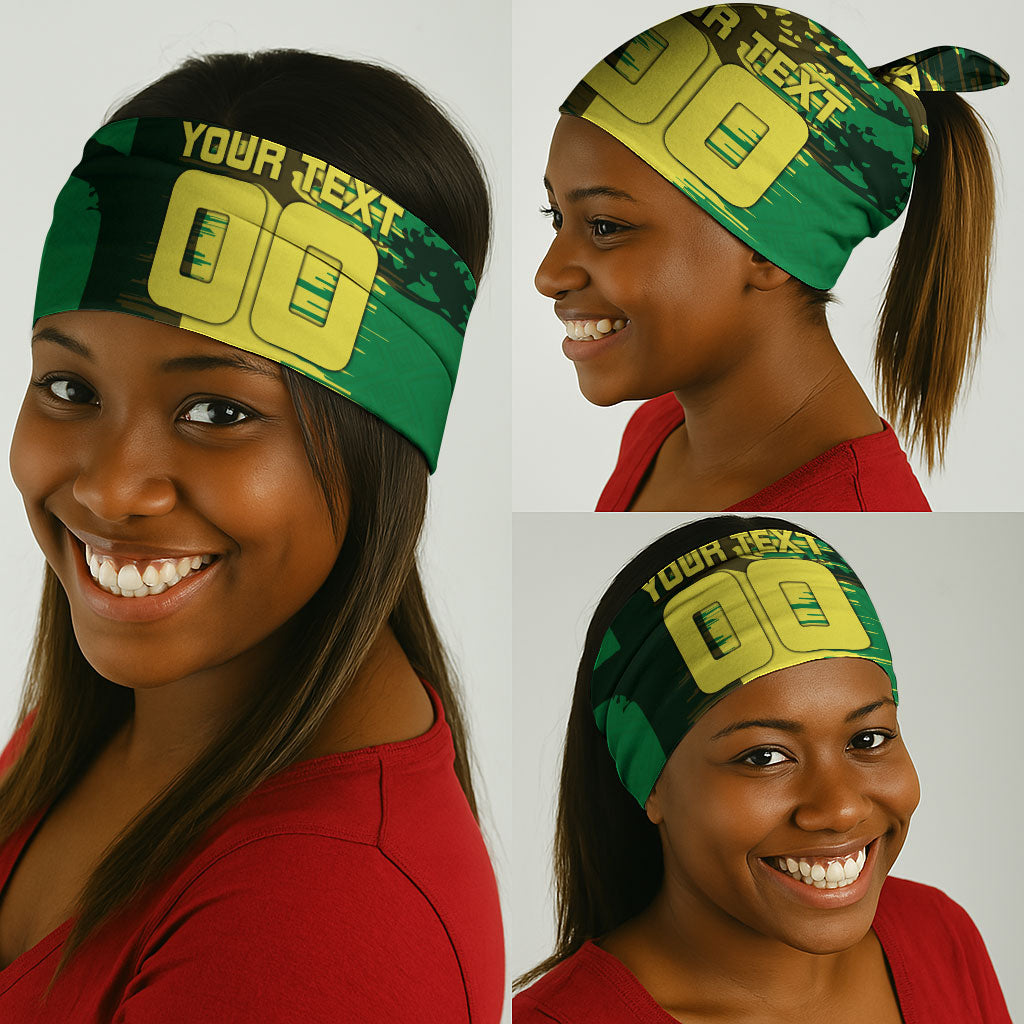 Personalized Senegal Football Lion Neck Gaiter Fierce Roaring Lion Soccer Art With Senegal Flag