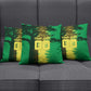Personalized Senegal Football Lion Pillow Cover Fierce Roaring Lion Soccer Art With Senegal Flag