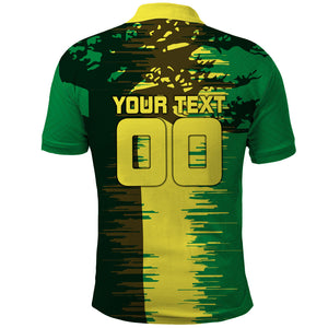 Personalized Senegal Football Lion Polo Shirt Fierce Roaring Lion Soccer Art With Senegal Flag