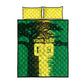 Personalized Senegal Football Lion Quilt Bed Set Fierce Roaring Lion Soccer Art With Senegal Flag